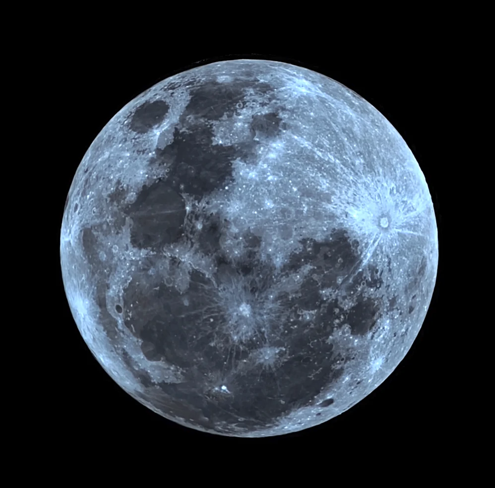 Stacked Seestar Moon image after wavelet sharpening
